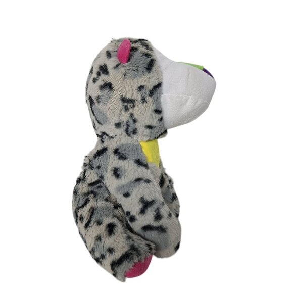 A&A Global Industries Gray Leopard Cheetah Cat Plush Stuffed Animal 8.5" - Picture 2 of 6
